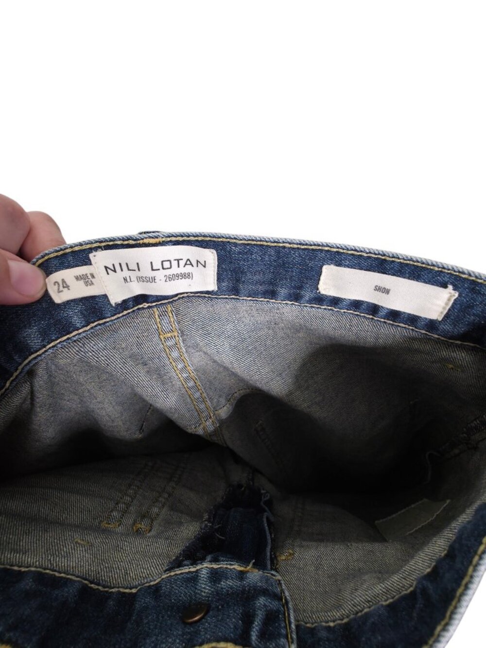 Nili Lotan Shon Jean Classic Wash Barrel Leg Denim Ankle Cropped Size 24 - Picture 4 of 10